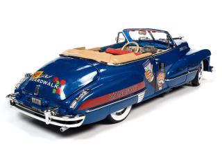 Cadillac Convertible 1947 Monopoly with Resin Figure, Blue & Red Auto World 1:18